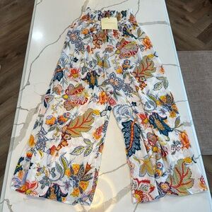 Cynthia Rowley Floral Wide Leg Pants - Multicolor